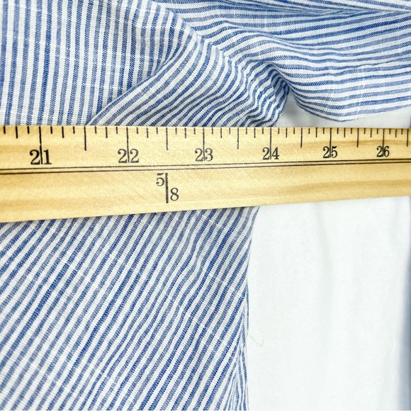 BeachLunchLounge Blue Striped Wrap Top Sz XL - Picture 9 of 11